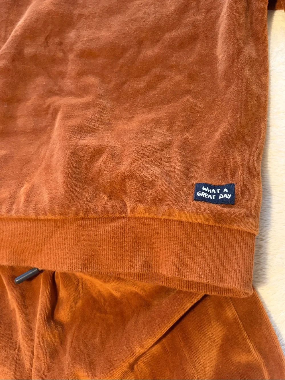 H&M Kids Rust Brown Velour Matching Sweatshirt & Joggers Set